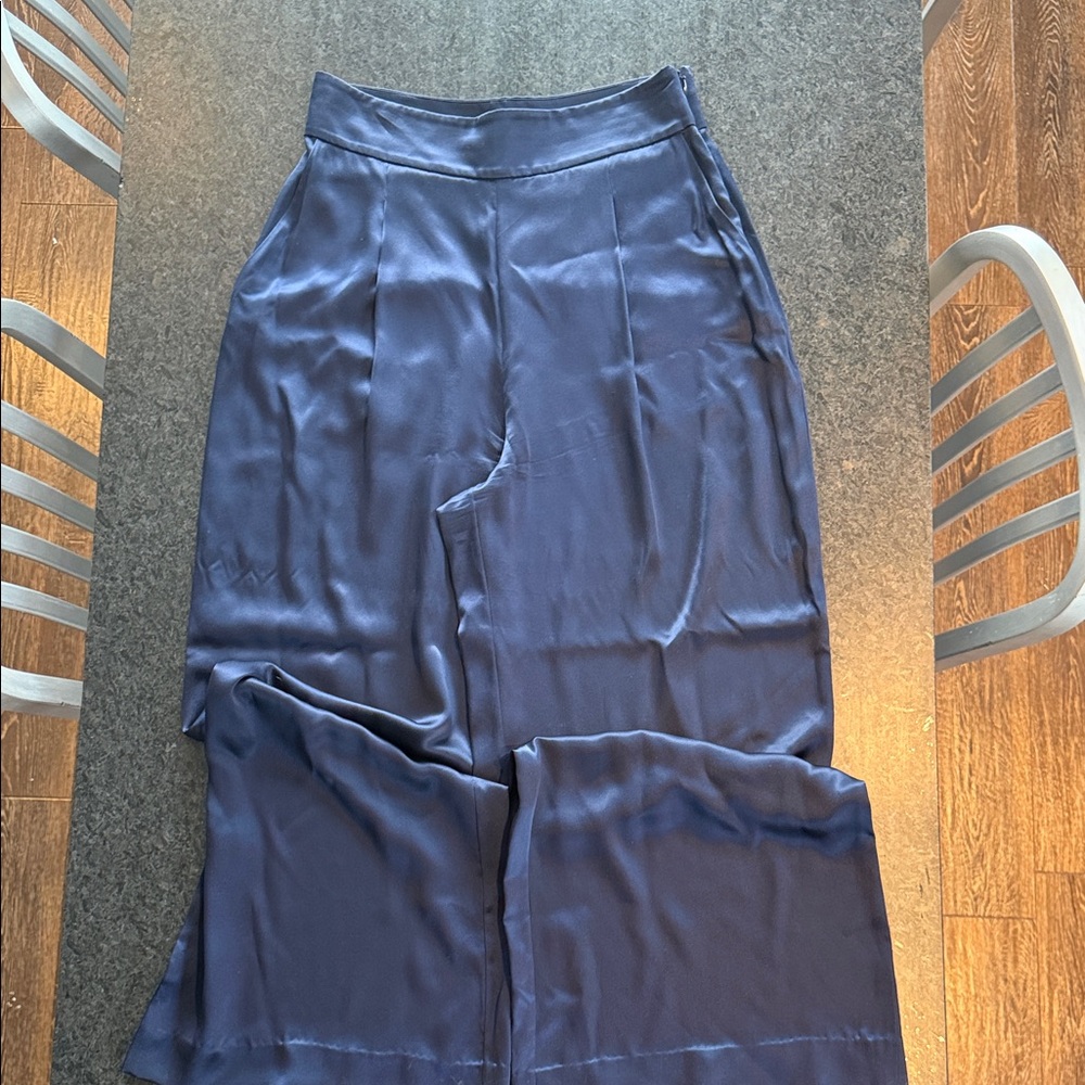 Intermix Navy Satin pants Size 8